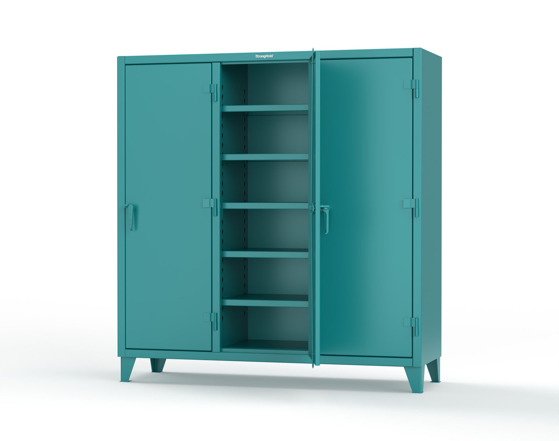 Extreme Duty 12 GA Multi-Shift Cabinet with 15 Shelves - 72 In. W x 24 In. D x 78 In. H - 66-MS-2415-5021
