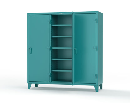 Extreme Duty 12 GA Multi-Shift Cabinet with 15 Shelves - 72 In. W x 24 In. D x 78 In. H - 66-MS-2415-5021