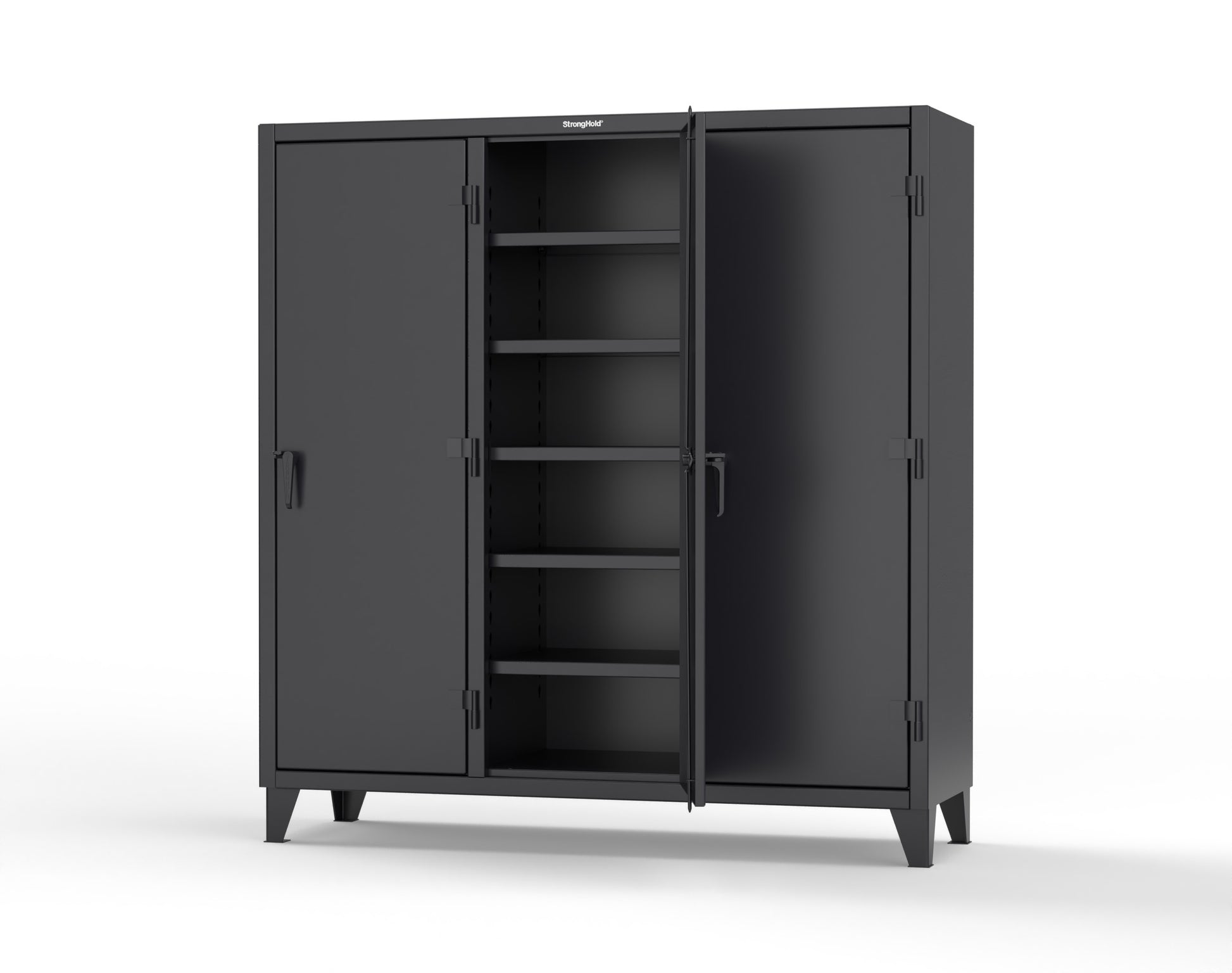 Extreme Duty 12 GA Multi-Shift Cabinet with 15 Shelves - 72 In. W x 24 In. D x 78 In. H - 66-MS-2415-9005