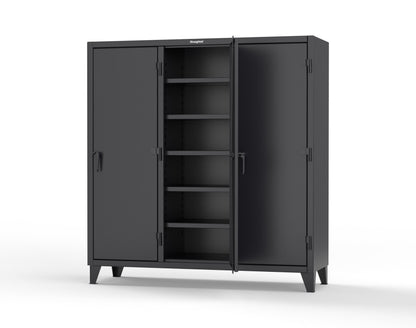 Extreme Duty 12 GA Multi-Shift Cabinet with 15 Shelves - 72 In. W x 24 In. D x 78 In. H - 66-MS-2415-9005