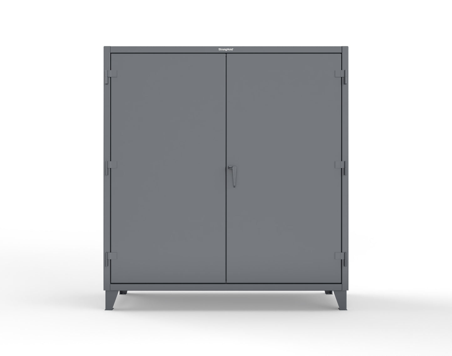 Extreme Duty 12 GA Cabinet with Pegboard Doors, 4 Shelves | 72 In. W x 24 In. D x 78 In. H - 66-PB-244-7024