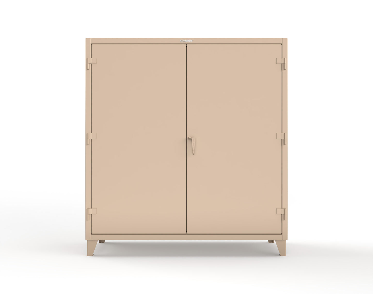 Extreme Duty 12 GA Cabinet with Pegboard Doors, 4 Shelves | 72 In. W x 24 In. D x 78 In. H - 66-PB-244-1019