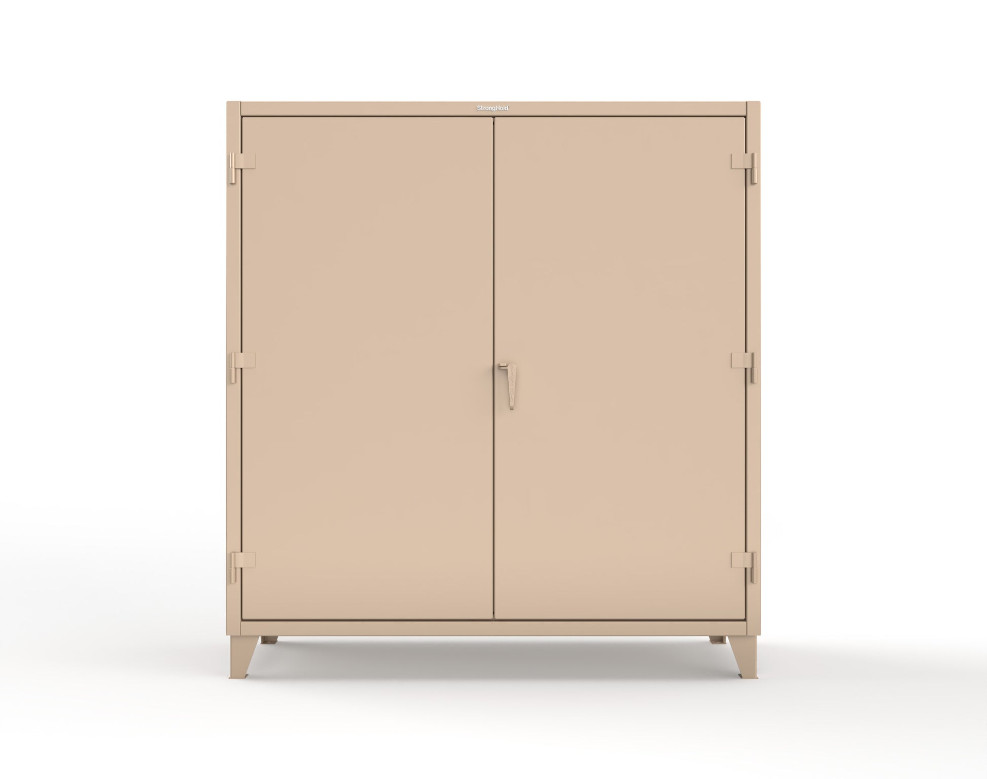 Extreme Duty 12 GA Cabinet with Pegboard Doors, 4 Shelves | 72 In. W x 24 In. D x 78 In. H - 66-PB-244-1019