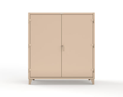 Extreme Duty 12 GA Cabinet with Pegboard Doors, 4 Shelves | 72 In. W x 24 In. D x 78 In. H - 66-PB-244-1019
