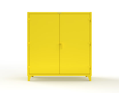 Extreme Duty 12 GA Cabinet with Pegboard Doors, 4 Shelves | 72 In. W x 24 In. D x 78 In. H - 66-PB-244-1021