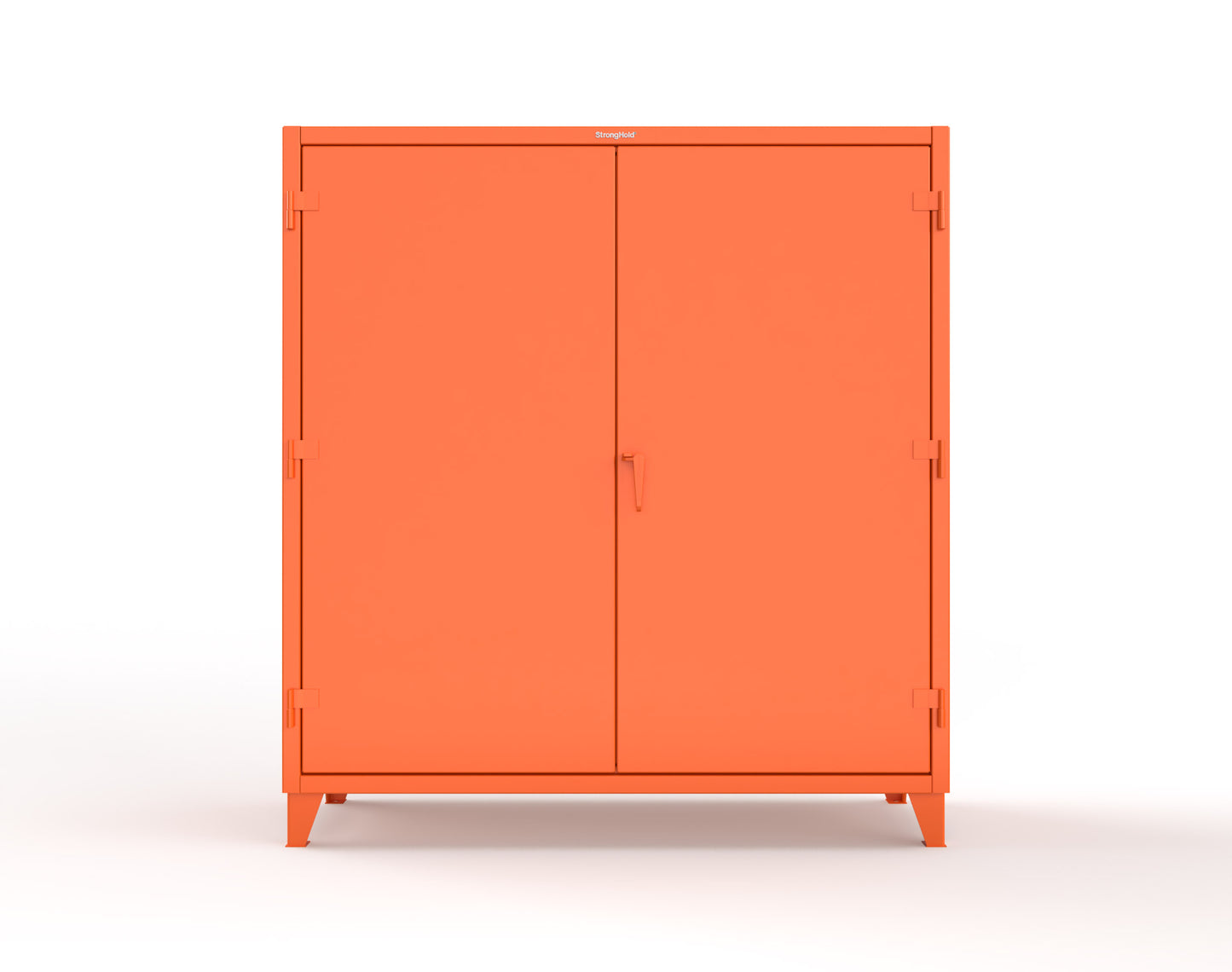Extreme Duty 12 GA Cabinet with Pegboard Doors, 4 Shelves | 72 In. W x 24 In. D x 78 In. H - 66-PB-244-2009