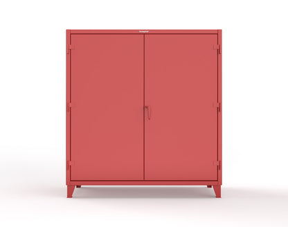 Extreme Duty 12 GA Cabinet with Pegboard Doors, 4 Shelves | 72 In. W x 24 In. D x 78 In. H - 66-PB-244-3001