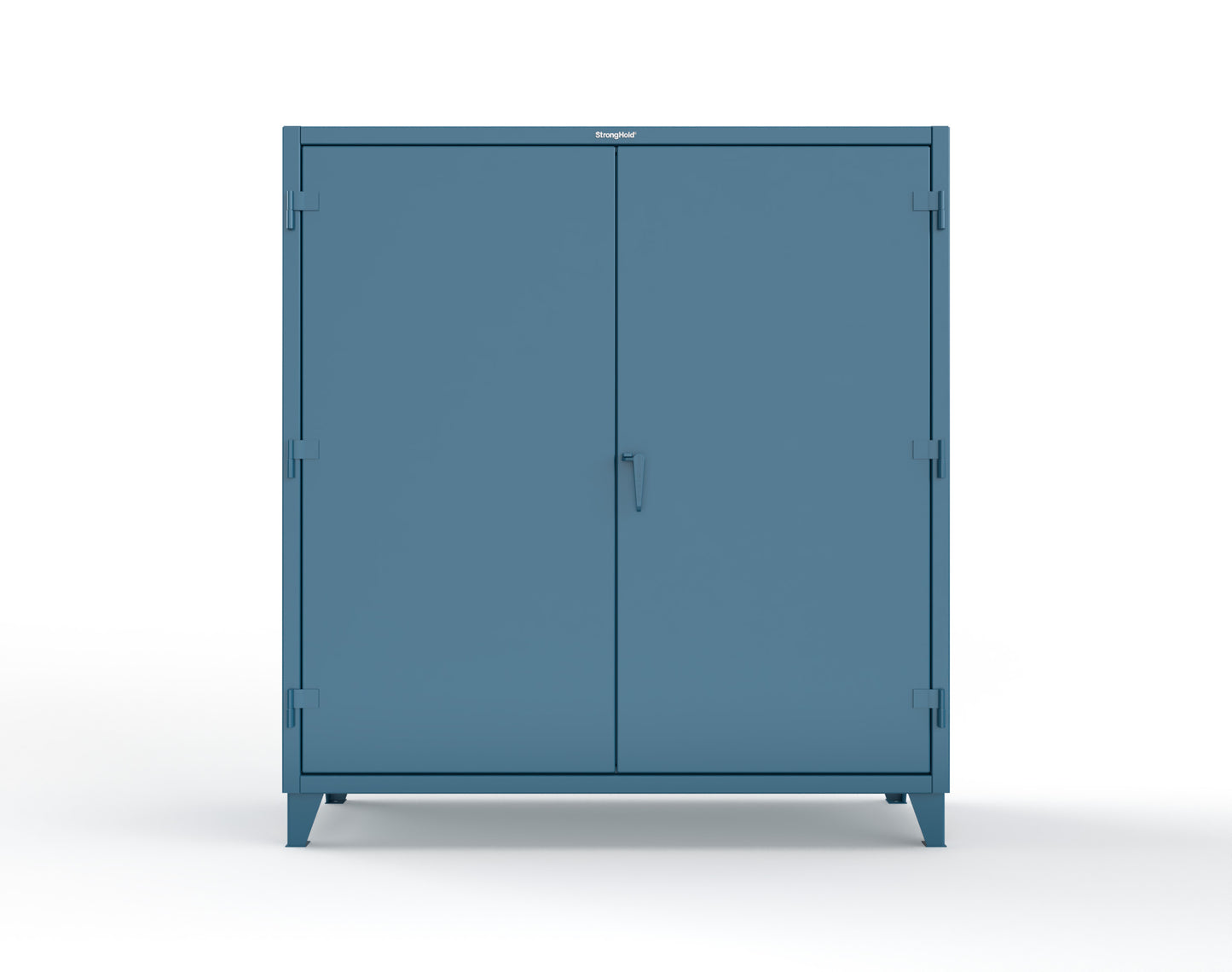 Extreme Duty 12 GA Cabinet with Pegboard Doors, 4 Shelves | 72 In. W x 24 In. D x 78 In. H - 66-PB-244-5001