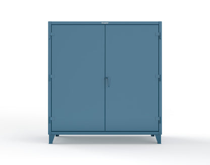 Extreme Duty 12 GA Cabinet with Pegboard Doors, 4 Shelves | 72 In. W x 24 In. D x 78 In. H - 66-PB-244-5001