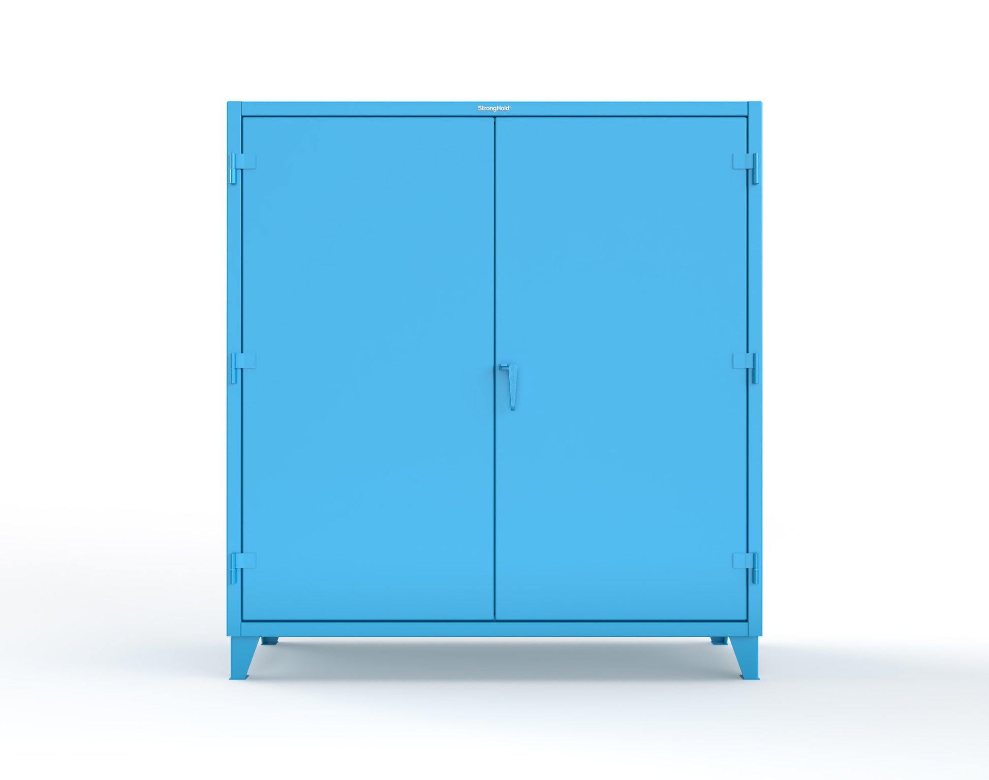 Extreme Duty 12 GA Cabinet with Pegboard Doors, 4 Shelves | 72 In. W x 24 In. D x 78 In. H - 66-PB-244-5012