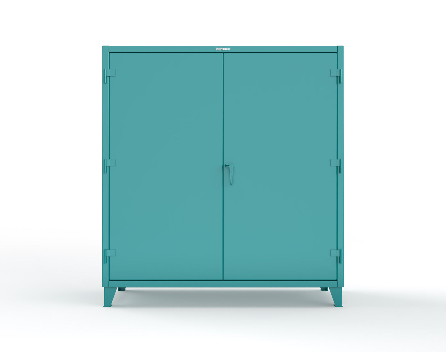Extreme Duty 12 GA Cabinet with Pegboard Doors, 4 Shelves | 72 In. W x 24 In. D x 78 In. H - 66-PB-244-5021