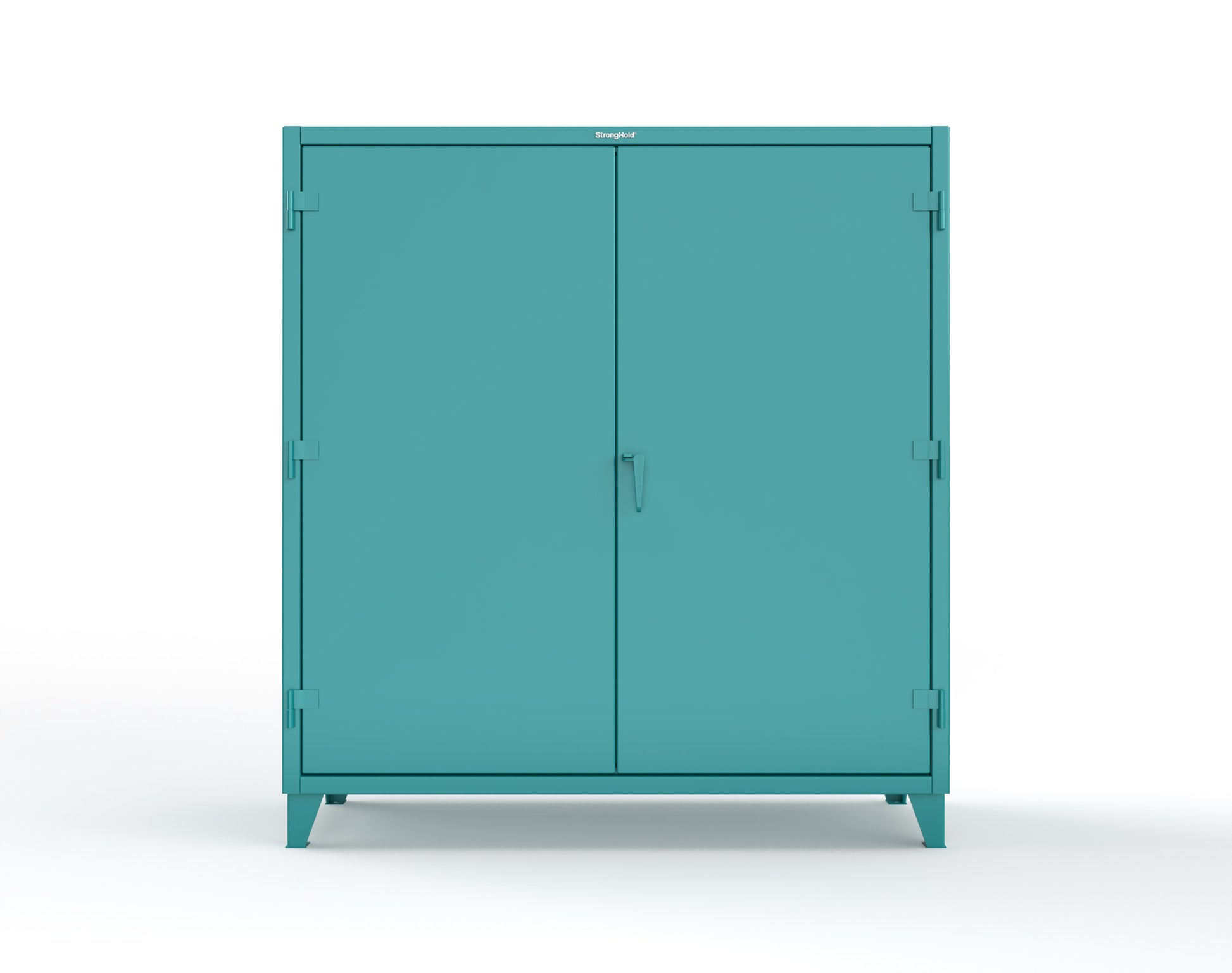 Extreme Duty 12 GA Cabinet with Pegboard Doors, 4 Shelves | 72 In. W x 24 In. D x 78 In. H - 66-PB-244-5021