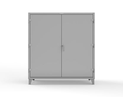 Extreme Duty 12 GA Cabinet with Pegboard Doors, 4 Shelves | 72 In. W x 24 In. D x 78 In. H - 66-PB-244-7037