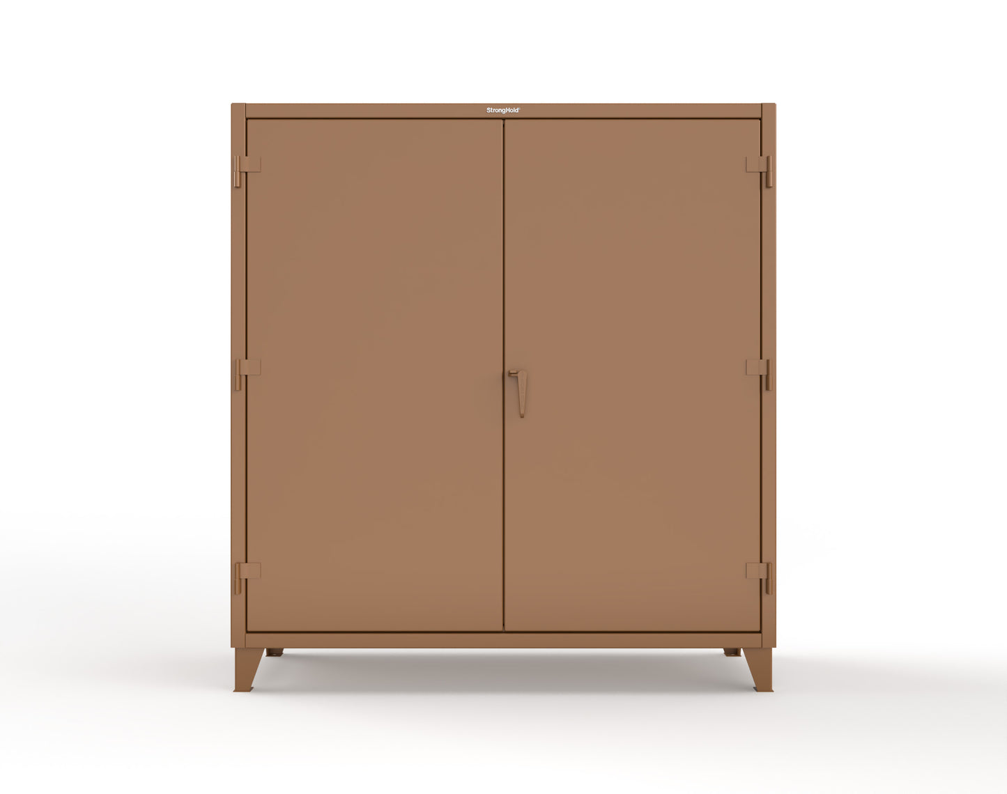 Extreme Duty 12 GA Cabinet with Pegboard Doors, 4 Shelves | 72 In. W x 24 In. D x 78 In. H - 66-PB-244-8008
