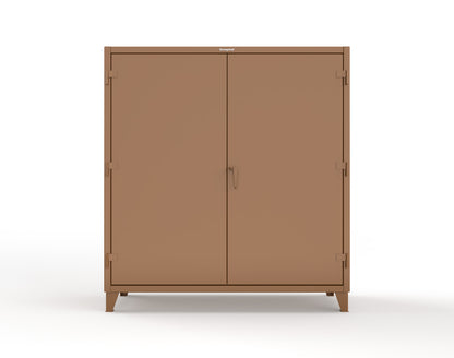 Extreme Duty 12 GA Cabinet with Pegboard Doors, 4 Shelves | 72 In. W x 24 In. D x 78 In. H - 66-PB-244-8008