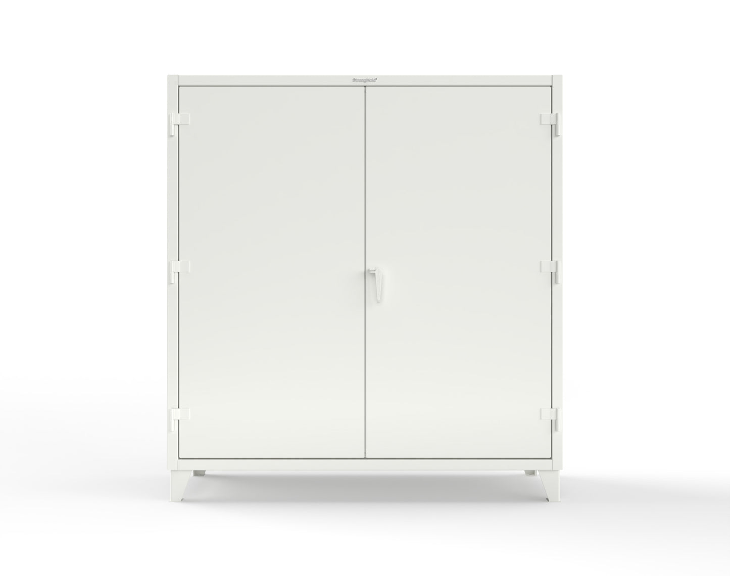 Extreme Duty 12 GA Cabinet with Pegboard Doors, 4 Shelves | 72 In. W x 24 In. D x 78 In. H - 66-PB-244-9003