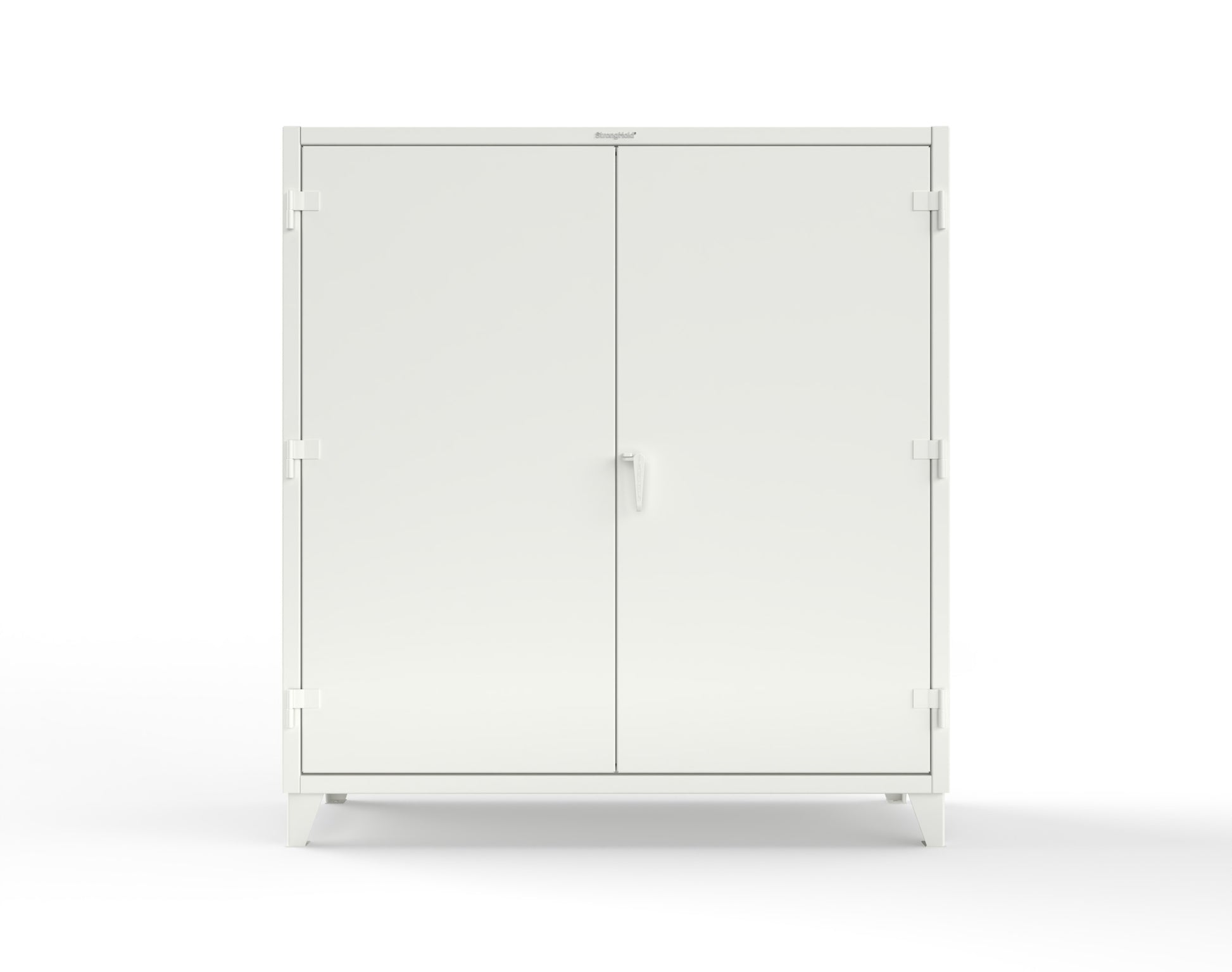 Extreme Duty 12 GA Cabinet with Pegboard Doors, 4 Shelves | 72 In. W x 24 In. D x 78 In. H - 66-PB-244-9003