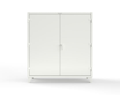Extreme Duty 12 GA Cabinet with Pegboard Doors, 4 Shelves | 72 In. W x 24 In. D x 78 In. H - 66-PB-244-9003