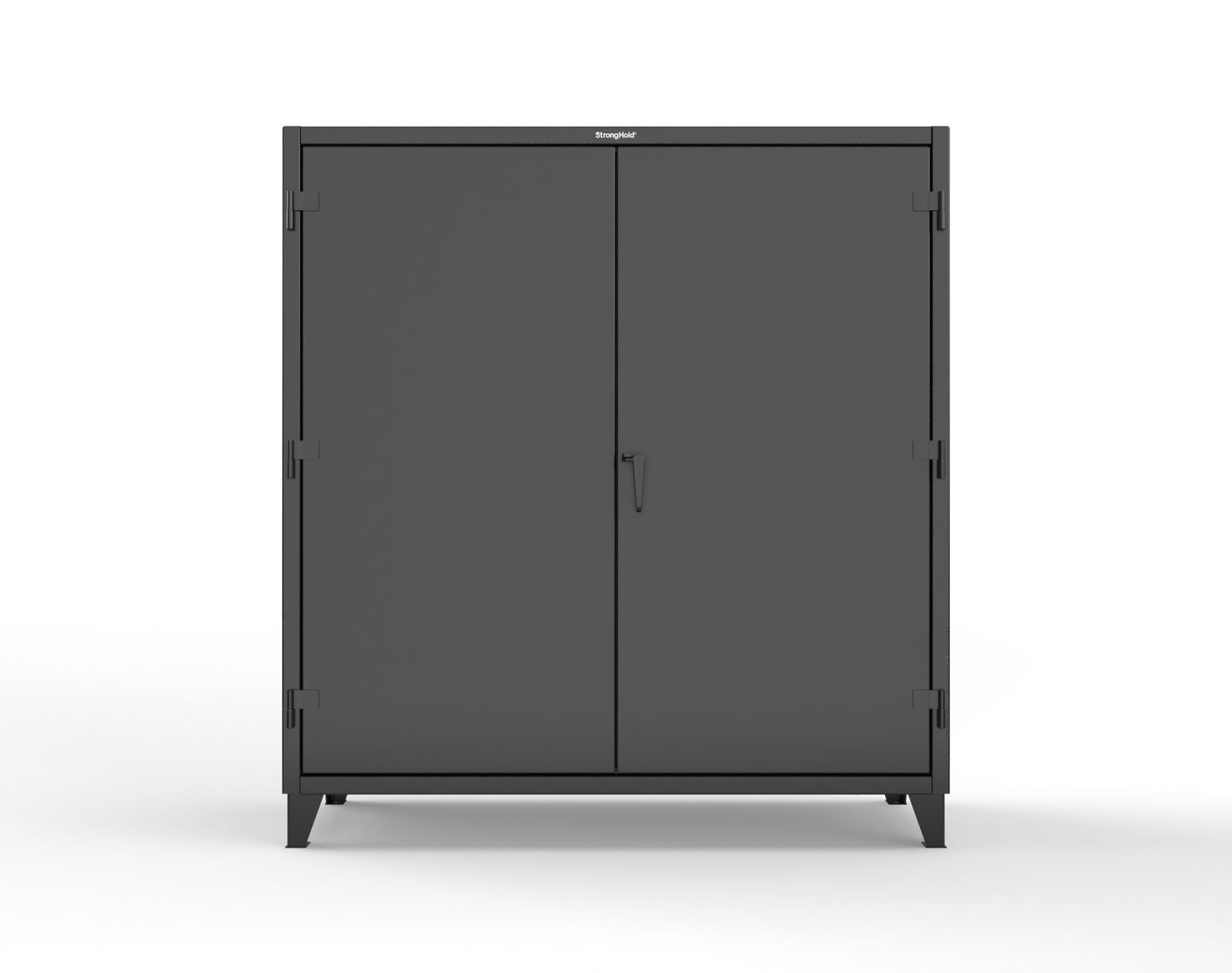 Extreme Duty 12 GA Cabinet with Pegboard Doors, 4 Shelves | 72 In. W x 24 In. D x 78 In. H - 66-PB-244-9005