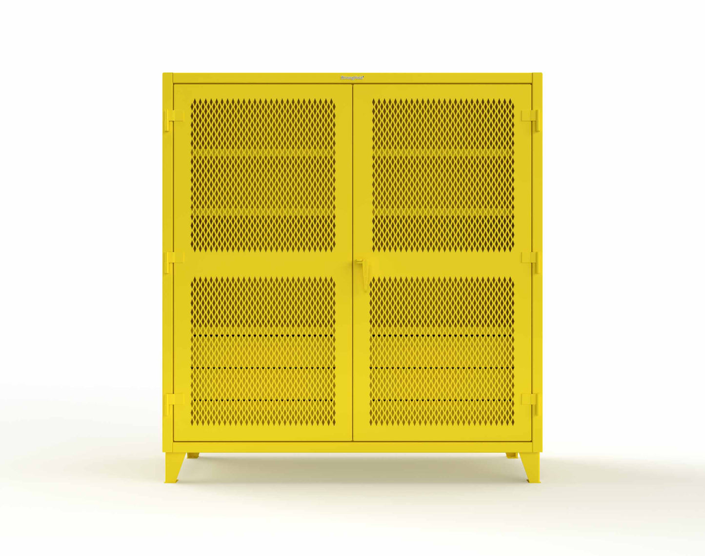 Extreme Duty 12 GA Ventilated (Diamond) Cabinet with 6 Half-Width Drawers, 4 Shelves - 72 In. W x 24 In. D x 78 In. H - 66-V-244-6.5DB-7024-1021