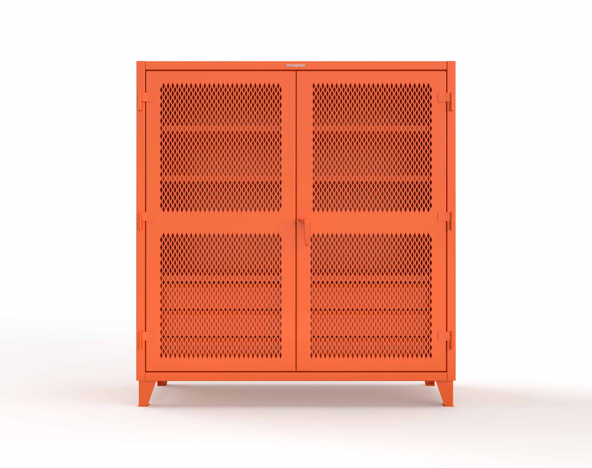 Extreme Duty 12 GA Ventilated (Diamond) Cabinet with 6 Half-Width Drawers, 4 Shelves - 72 In. W x 24 In. D x 78 In. H - 66-V-244-6.5DB-7024-2009