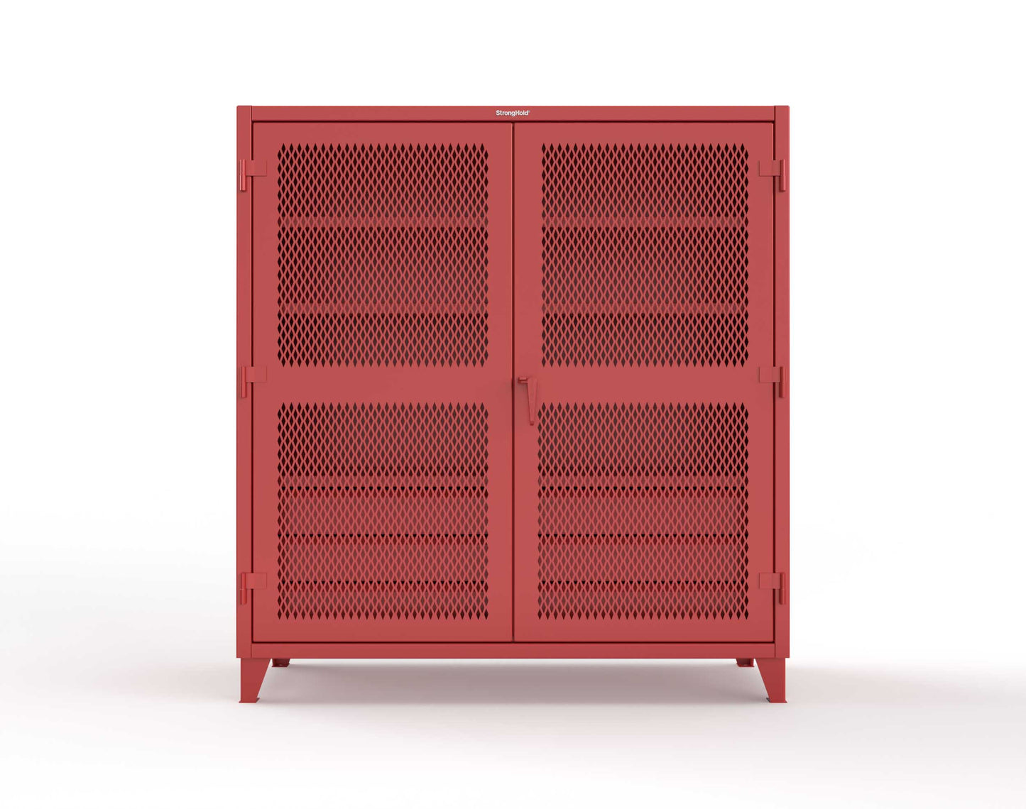 Extreme Duty 12 GA Ventilated (Diamond) Cabinet with 6 Half-Width Drawers, 4 Shelves - 72 In. W x 24 In. D x 78 In. H - 66-V-244-6.5DB-7024-3001