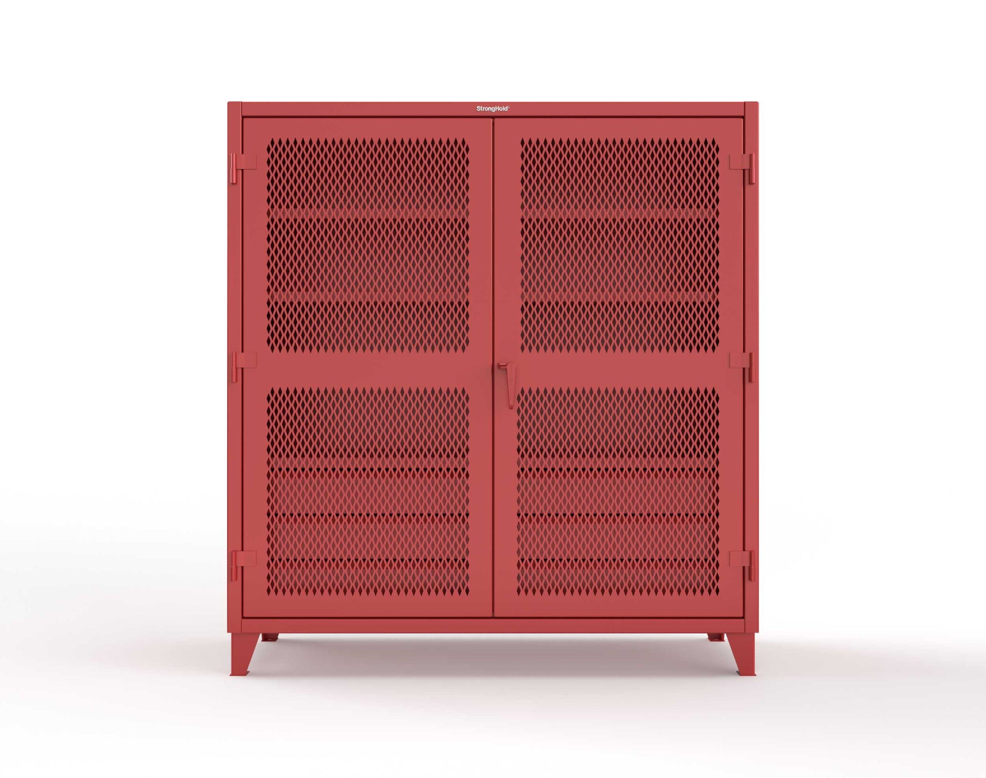 Extreme Duty 12 GA Ventilated (Diamond) Cabinet with 6 Half-Width Drawers, 4 Shelves - 72 In. W x 24 In. D x 78 In. H - 66-V-244-6.5DB-7024-3001