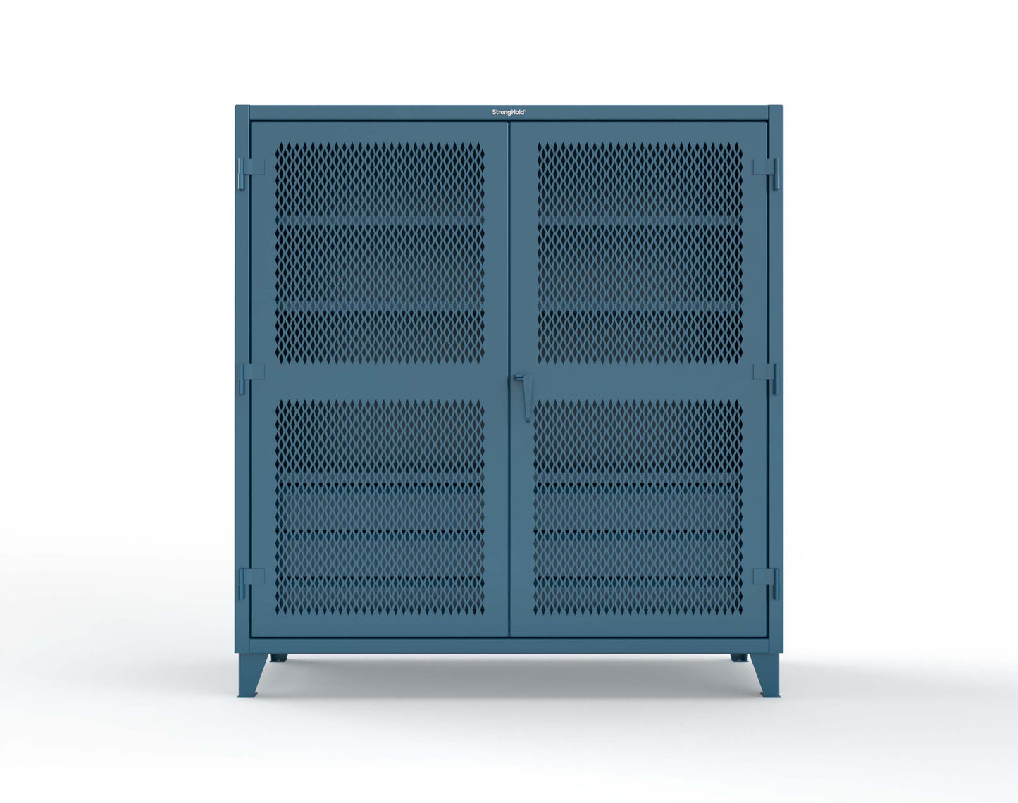 Extreme Duty 12 GA Ventilated (Diamond) Cabinet with 6 Half-Width Drawers, 4 Shelves - 72 In. W x 24 In. D x 78 In. H - 66-V-244-6.5DB-7024-5001