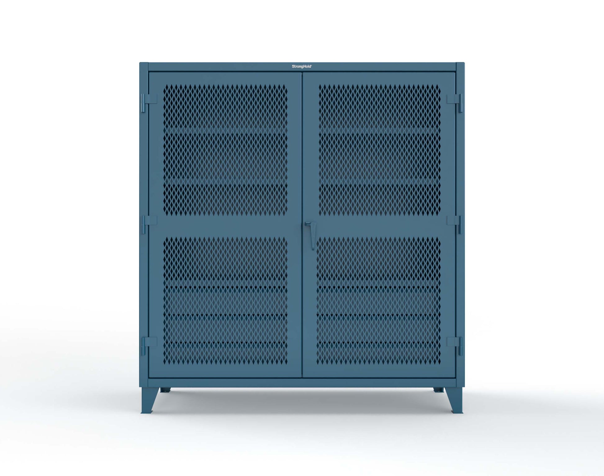 Extreme Duty 12 GA Ventilated (Diamond) Cabinet with 6 Half-Width Drawers, 4 Shelves - 72 In. W x 24 In. D x 78 In. H - 66-V-244-6.5DB-7024-5001