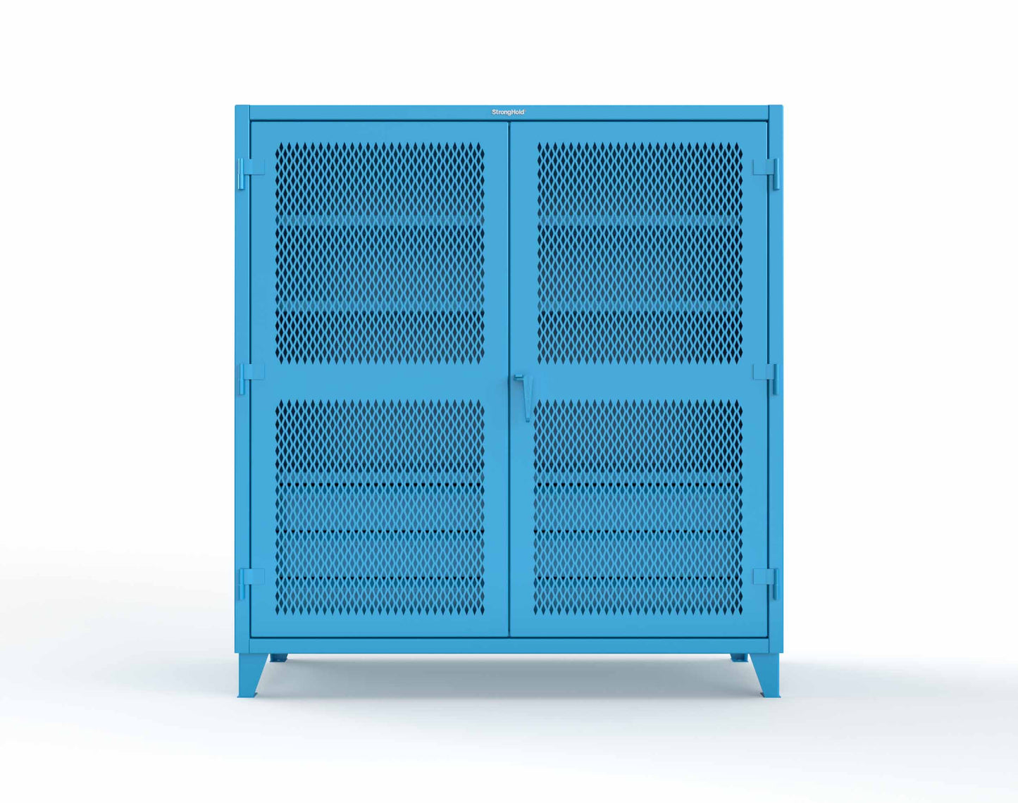 Extreme Duty 12 GA Ventilated (Diamond) Cabinet with 6 Half-Width Drawers, 4 Shelves - 72 In. W x 24 In. D x 78 In. H - 66-V-244-6.5DB-7024-5012