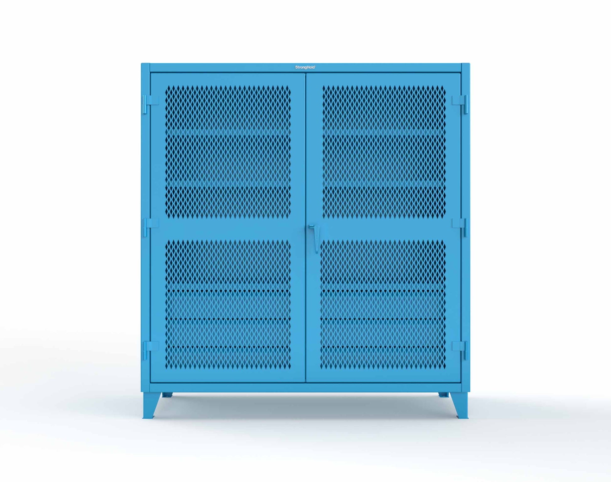 Extreme Duty 12 GA Ventilated (Diamond) Cabinet with 6 Half-Width Drawers, 4 Shelves - 72 In. W x 24 In. D x 78 In. H - 66-V-244-6.5DB-7024-5012