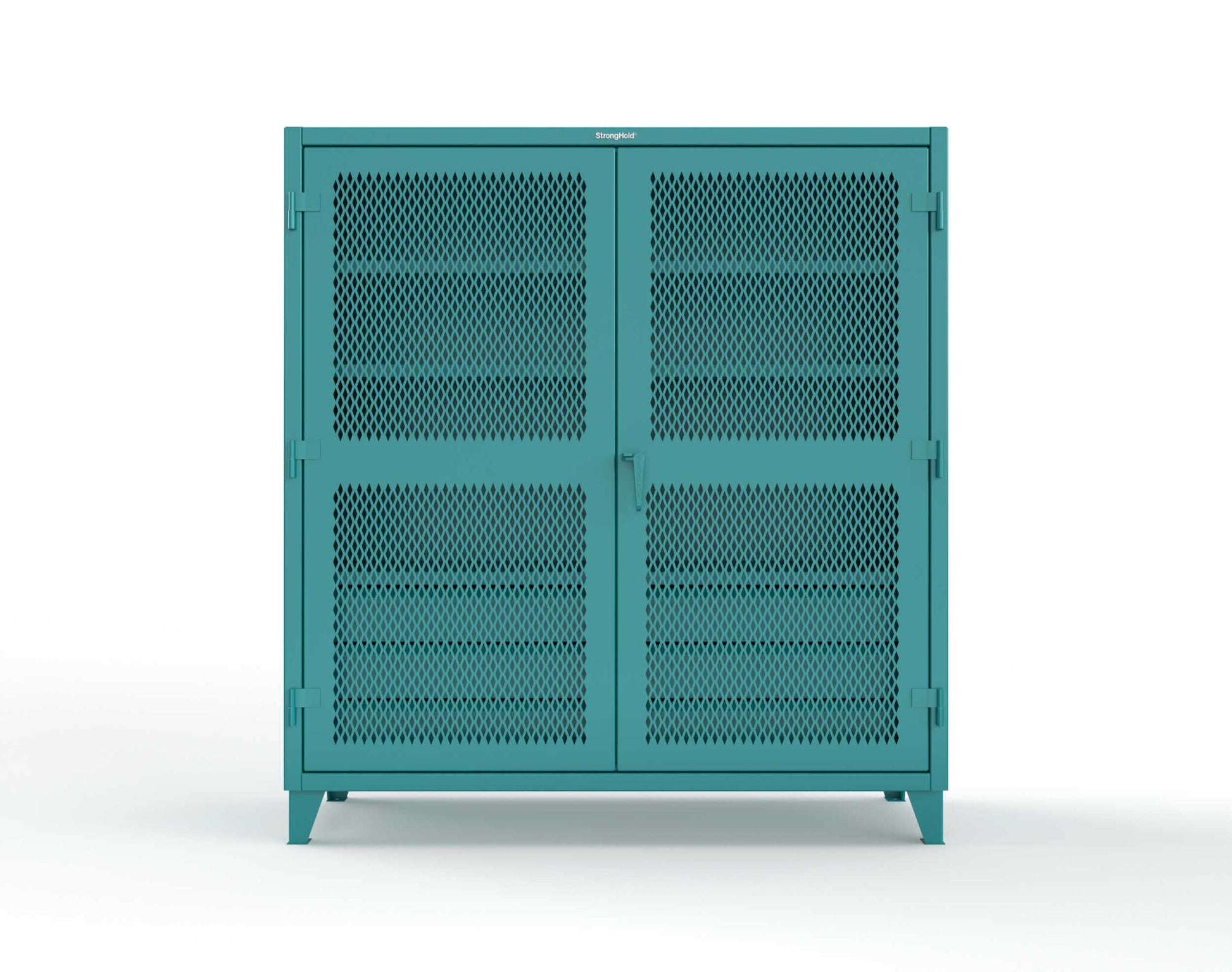 Extreme Duty 12 GA Ventilated (Diamond) Cabinet with 6 Half-Width Drawers, 4 Shelves - 72 In. W x 24 In. D x 78 In. H - 66-V-244-6.5DB-7024-5021