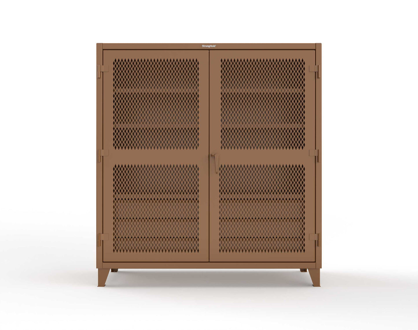 Extreme Duty 12 GA Ventilated (Diamond) Cabinet with 6 Half-Width Drawers, 4 Shelves - 72 In. W x 24 In. D x 78 In. H - 66-V-244-6.5DB-7024-8008