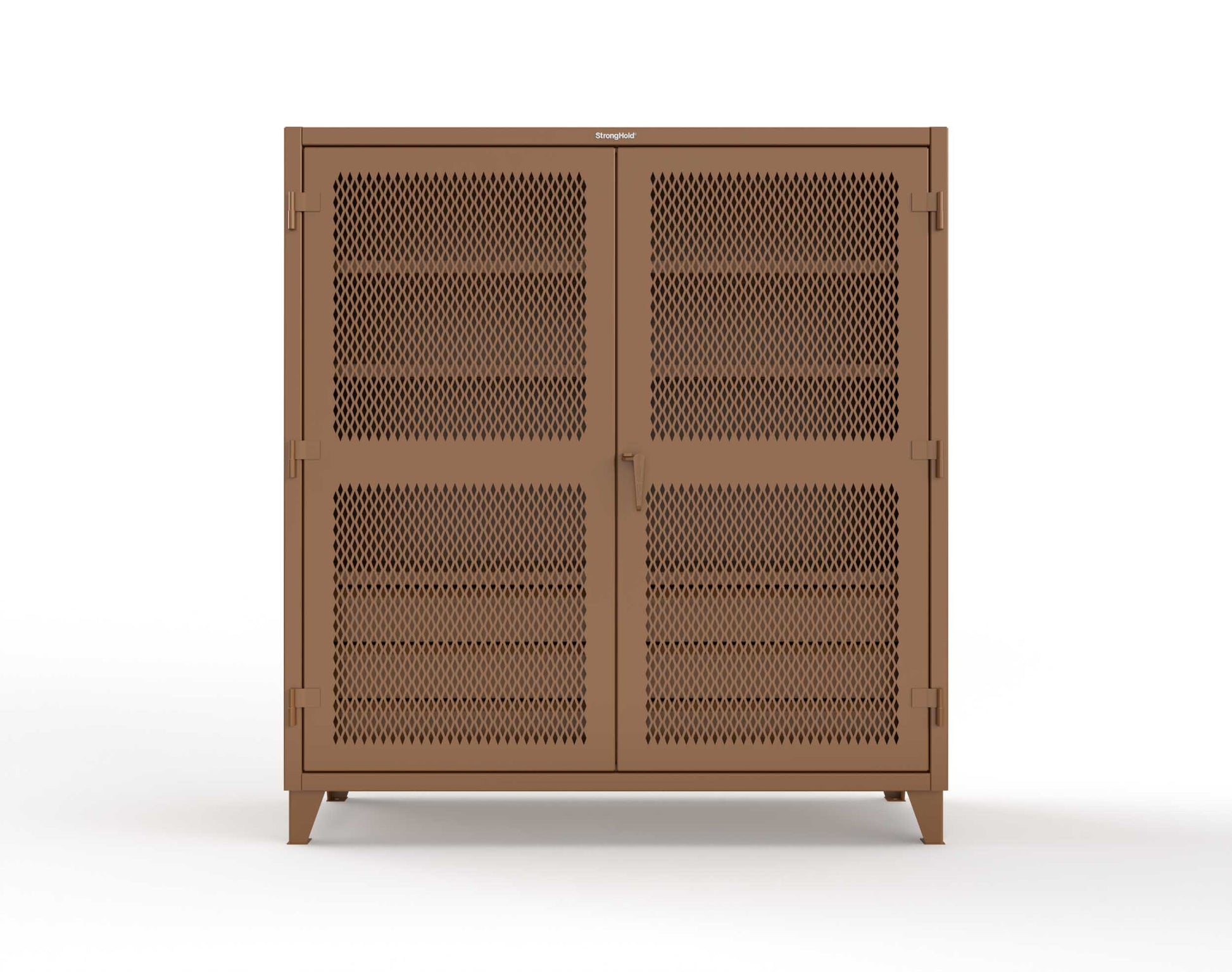 Extreme Duty 12 GA Ventilated (Diamond) Cabinet with 6 Half-Width Drawers, 4 Shelves - 72 In. W x 24 In. D x 78 In. H - 66-V-244-6.5DB-7024-8008