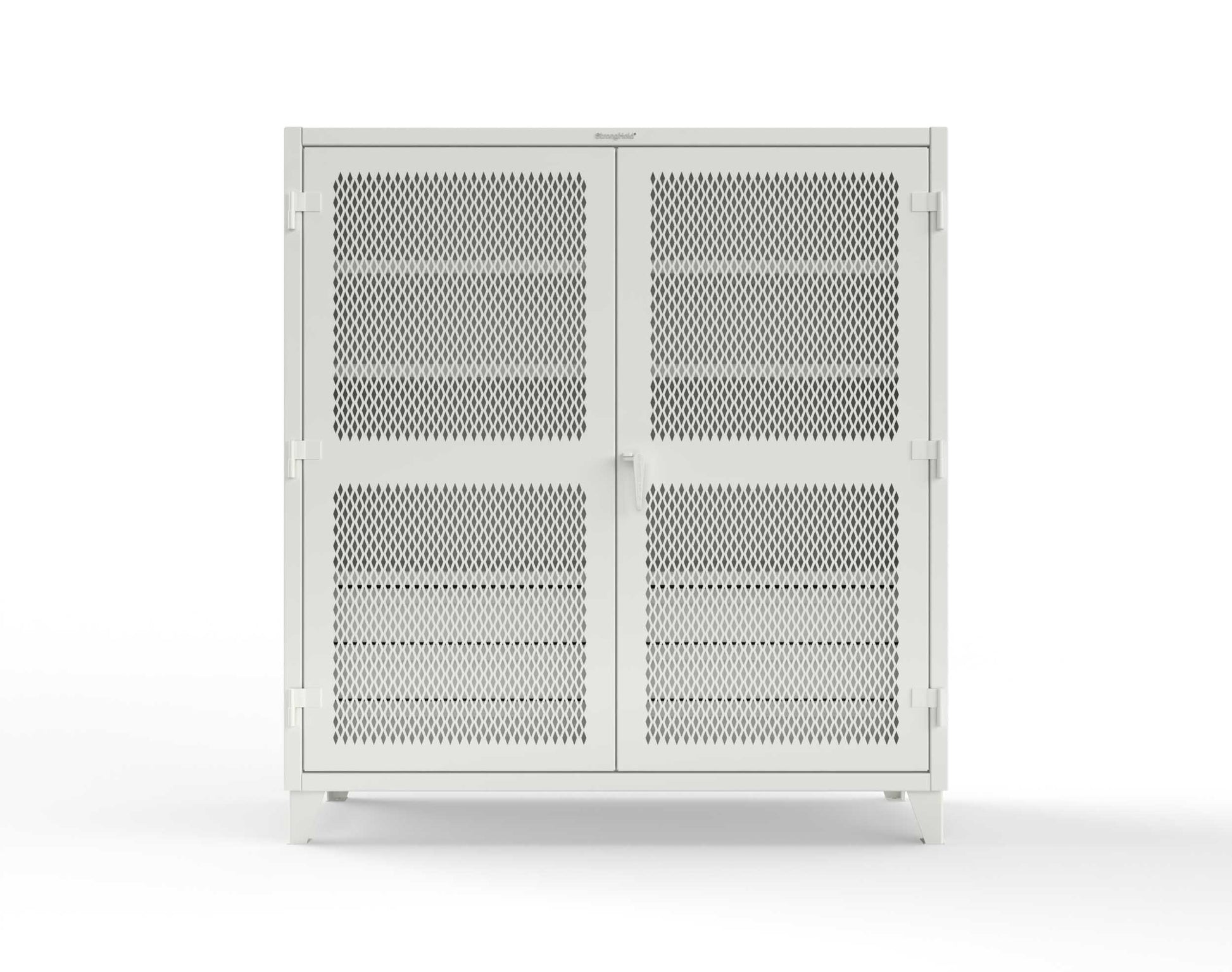 Extreme Duty 12 GA Ventilated (Diamond) Cabinet with 6 Half-Width Drawers, 4 Shelves - 72 In. W x 24 In. D x 78 In. H - 66-V-244-6.5DB-7024-9003