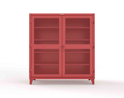 Extreme Duty 12 GA Cabinet with Ventilated (Diamond) Doors - 78 In. W x 24 In. D x 78 In. H - 66-V-244-3001