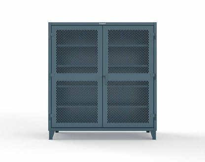 Extreme Duty 12 GA Cabinet with Ventilated (Diamond) Doors - 78 In. W x 24 In. D x 78 In. H - 66-V-244-5001