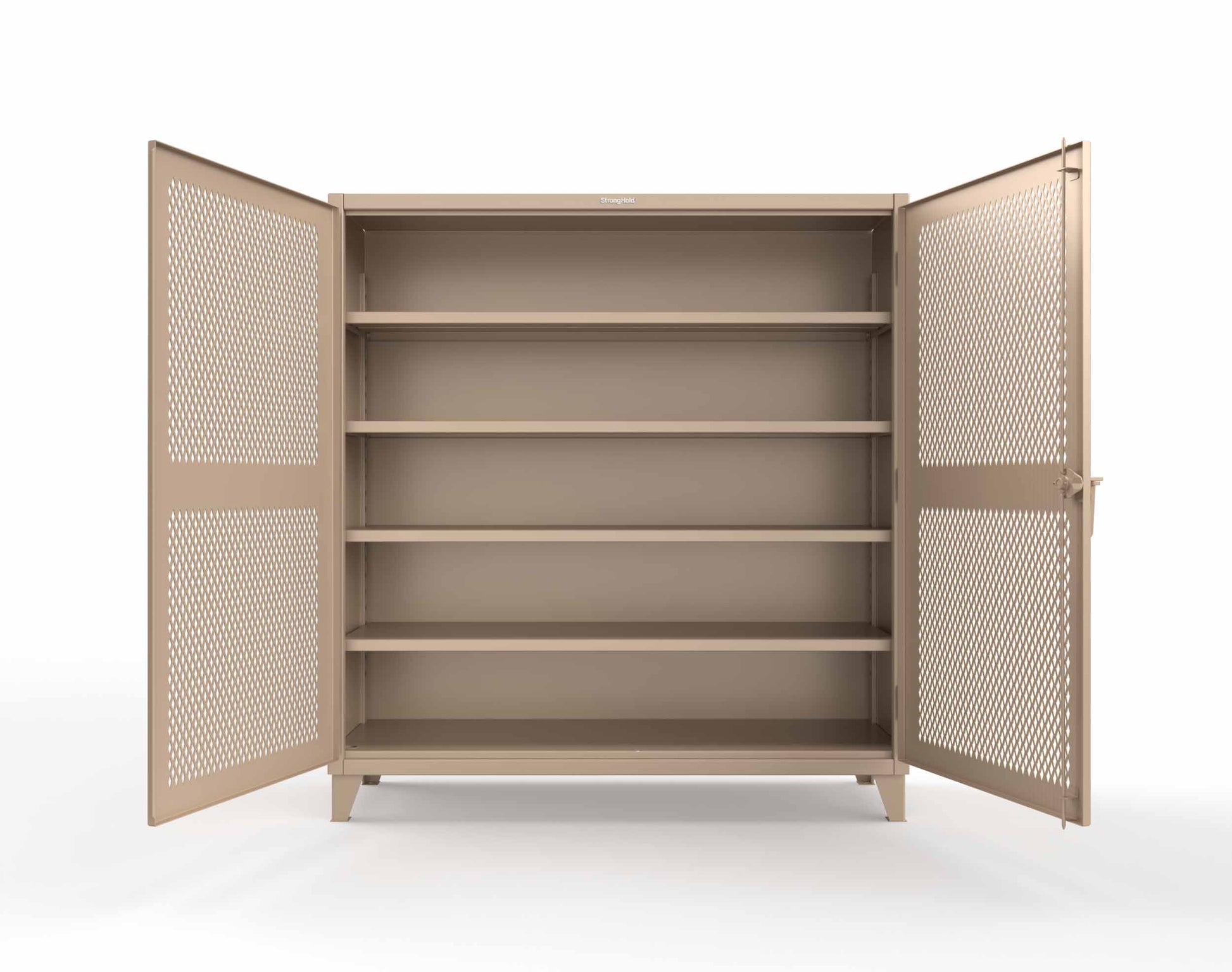 Extreme Duty 12 GA Cabinet with Ventilated (Diamond) Doors - 78 In. W x 24 In. D x 78 In. H - 66-V-244-1019