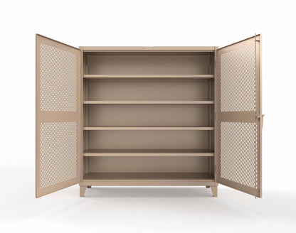 Extreme Duty 12 GA Cabinet with Ventilated (Diamond) Doors - 78 In. W x 24 In. D x 78 In. H - 66-V-244-1019