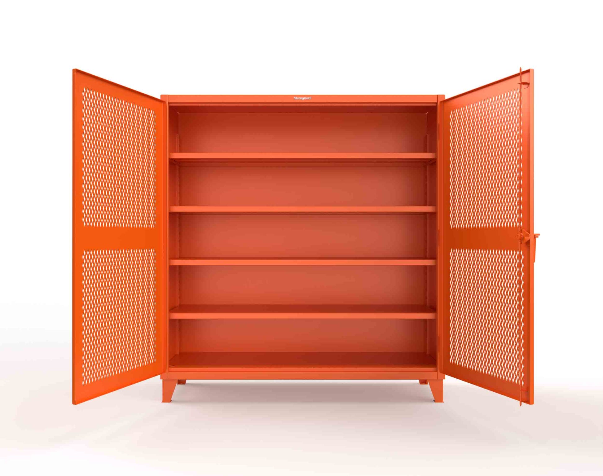 Extreme Duty 12 GA Cabinet with Ventilated (Diamond) Doors - 78 In. W x 24 In. D x 78 In. H - 66-V-244-2009