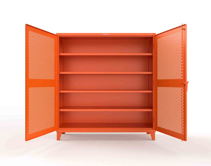 Extreme Duty 12 GA Cabinet with Ventilated (Diamond) Doors - 78 In. W x 24 In. D x 78 In. H - 66-V-244-2009