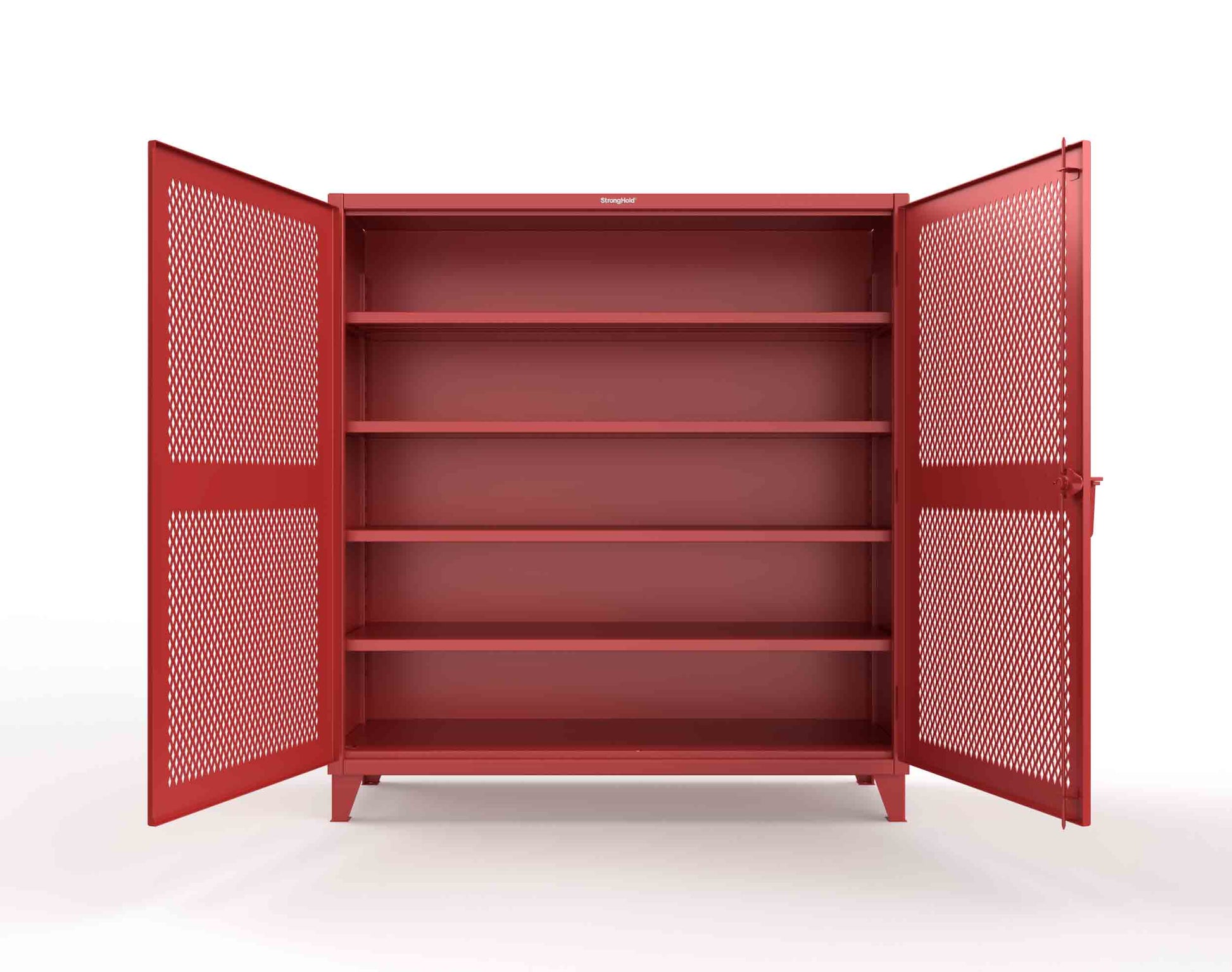 Extreme Duty 12 GA Cabinet with Ventilated (Diamond) Doors - 78 In. W x 24 In. D x 78 In. H - 66-V-244-3001