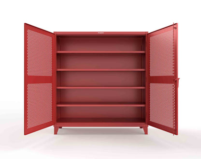 Extreme Duty 12 GA Cabinet with Ventilated (Diamond) Doors - 78 In. W x 24 In. D x 78 In. H - 66-V-244-3001