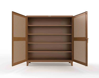 Extreme Duty 12 GA Cabinet with Ventilated (Diamond) Doors - 78 In. W x 24 In. D x 78 In. H - 66-V-244-8008