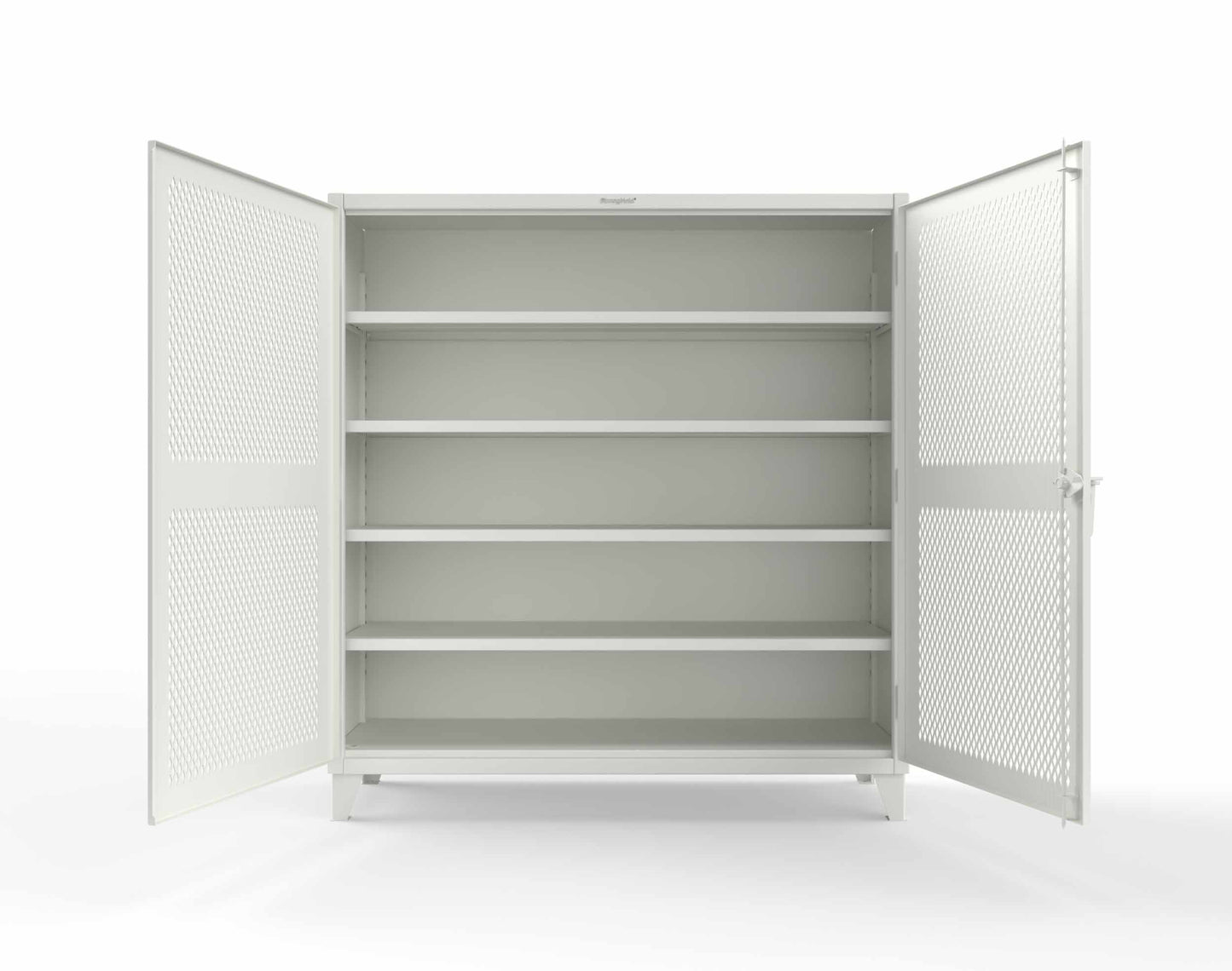 Extreme Duty 12 GA Cabinet with Ventilated (Diamond) Doors - 78 In. W x 24 In. D x 78 In. H - 66-V-244-9003