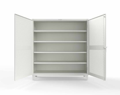 Extreme Duty 12 GA Cabinet with Ventilated (Diamond) Doors - 78 In. W x 24 In. D x 78 In. H - 66-V-244-9003
