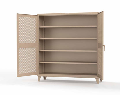 Extreme Duty 12 GA Cabinet with Ventilated (Diamond) Doors - 78 In. W x 24 In. D x 78 In. H - 66-V-244-1019