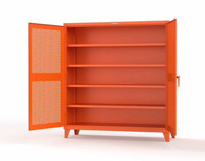 Extreme Duty 12 GA Cabinet with Ventilated (Diamond) Doors - 78 In. W x 24 In. D x 78 In. H - 66-V-244-2009