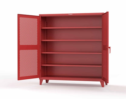 Extreme Duty 12 GA Cabinet with Ventilated (Diamond) Doors - 78 In. W x 24 In. D x 78 In. H - 66-V-244-3001