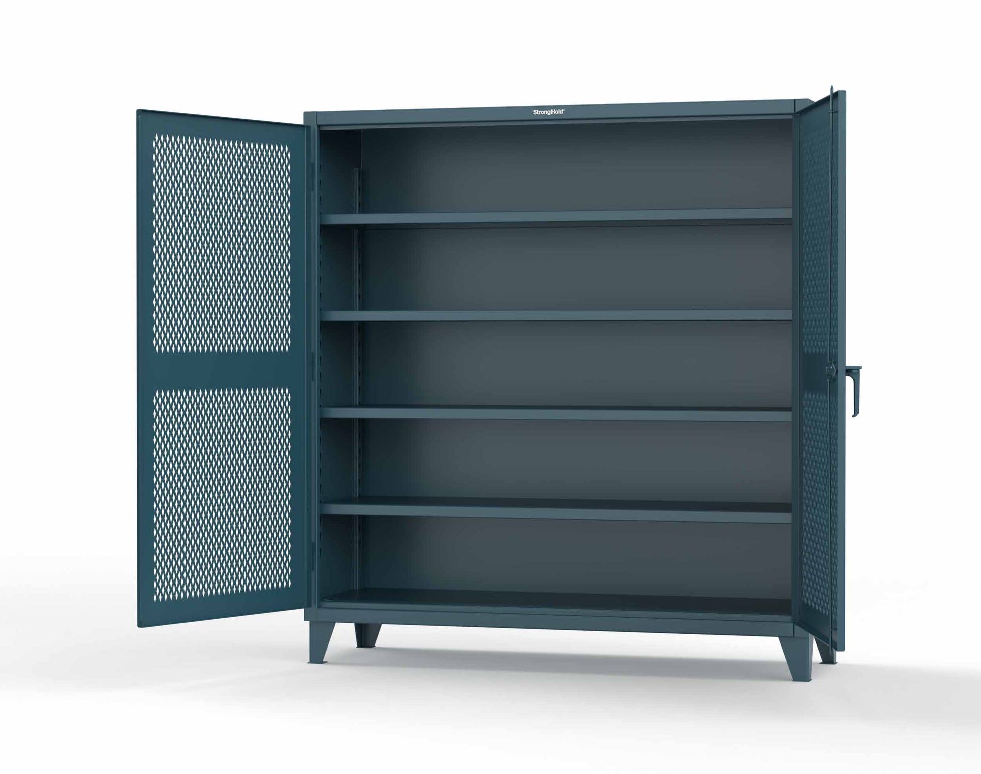 Extreme Duty 12 GA Cabinet with Ventilated (Diamond) Doors - 78 In. W x 24 In. D x 78 In. H - 66-V-244-5001